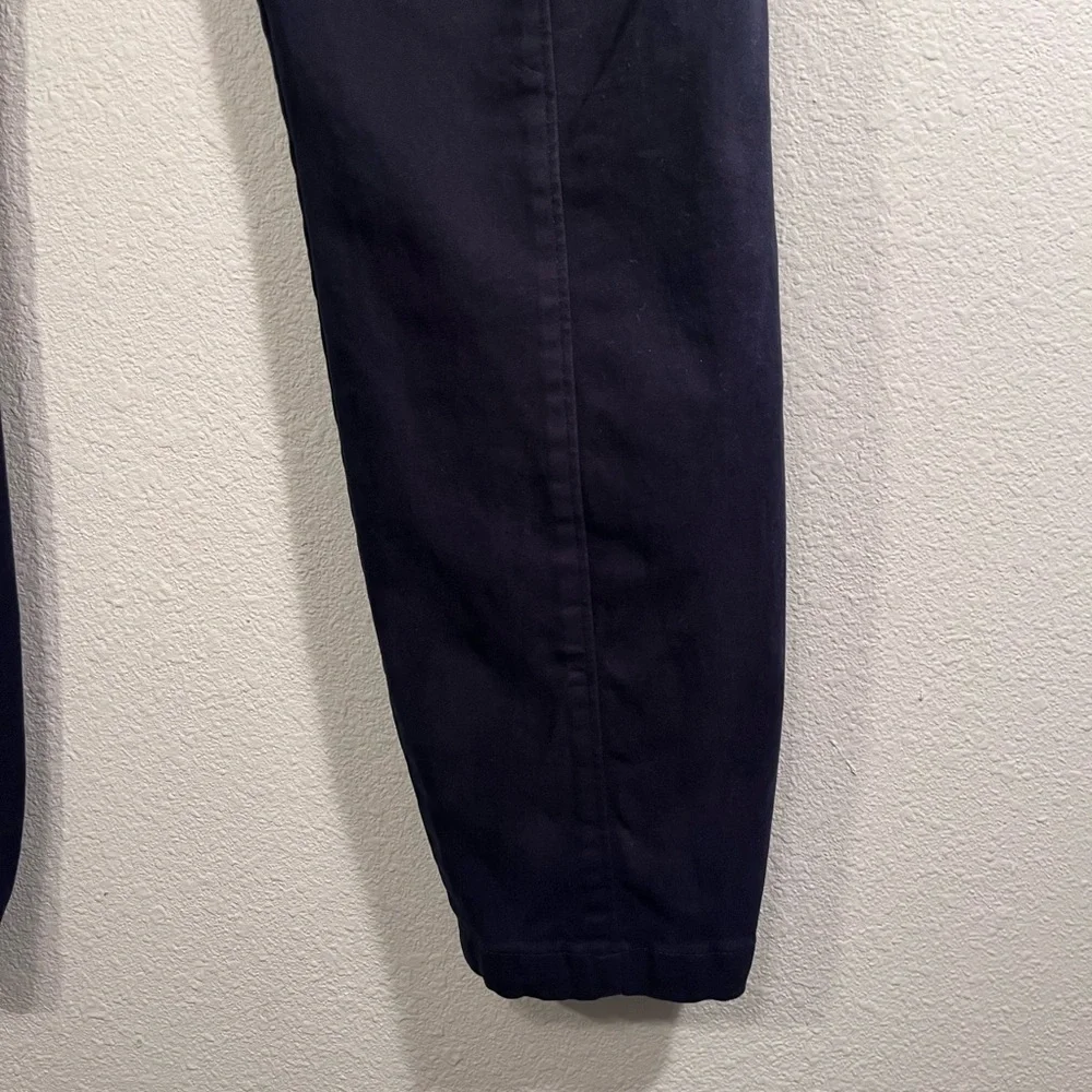LOFT Dark Blue Trousers straight leg style pockets in front and back women’s 12 - Picture 10 of 13